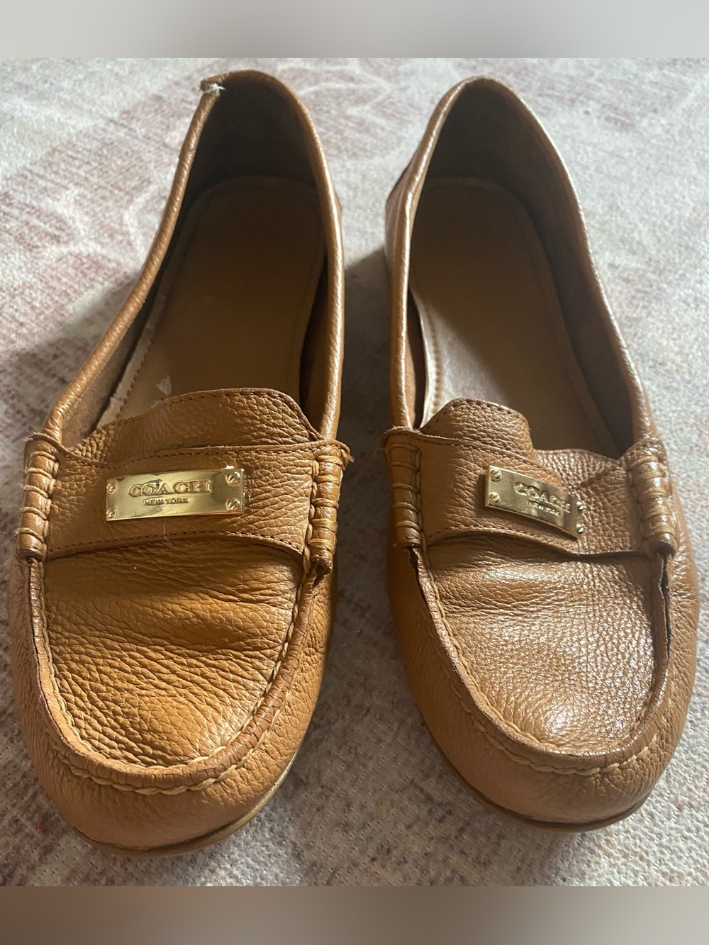 Coach Brown Leather Moccasin Driving Loafers
